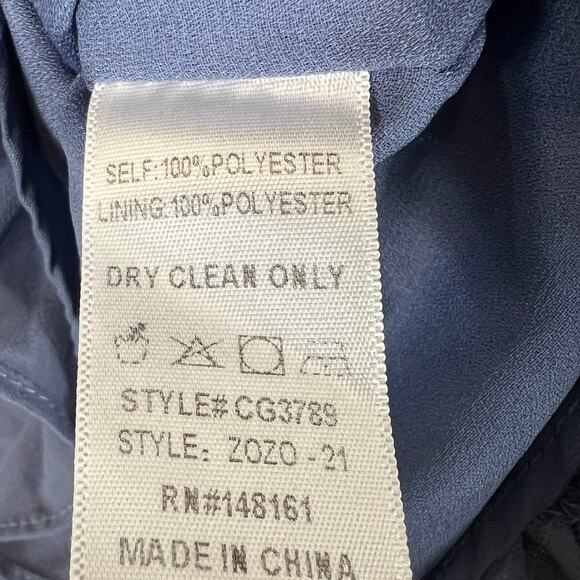 Buddy Love Mini Dress Womens M Blue V-Neck Tiered Long Sleeve Ruffle Cottagecore - Picture 8 of 8